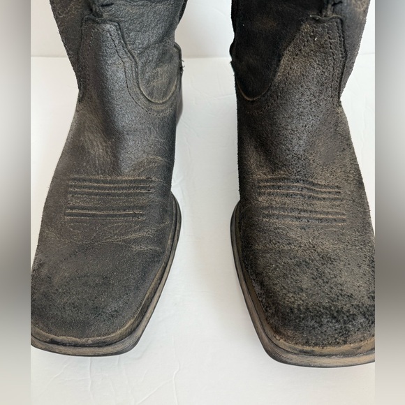 Ariat Men’s Black Leather Cowboy Boots‎ size 12 D - Picture 2 of 8